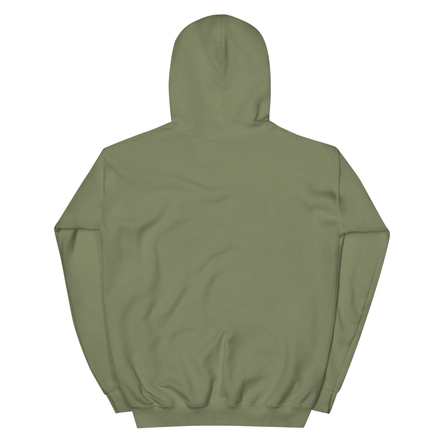 JHBH unisex hoodie military green back
