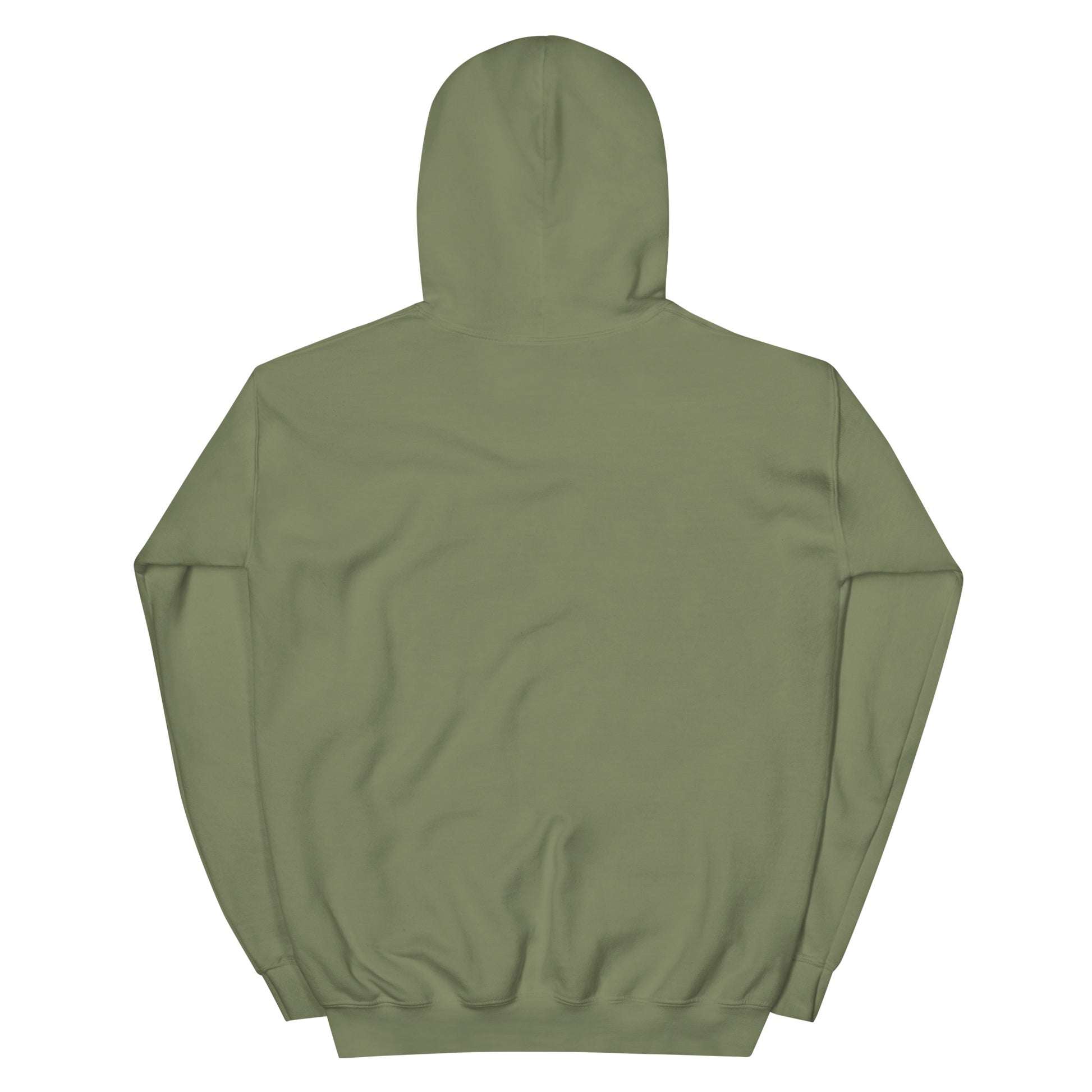 JHBH unisex hoodie military green back