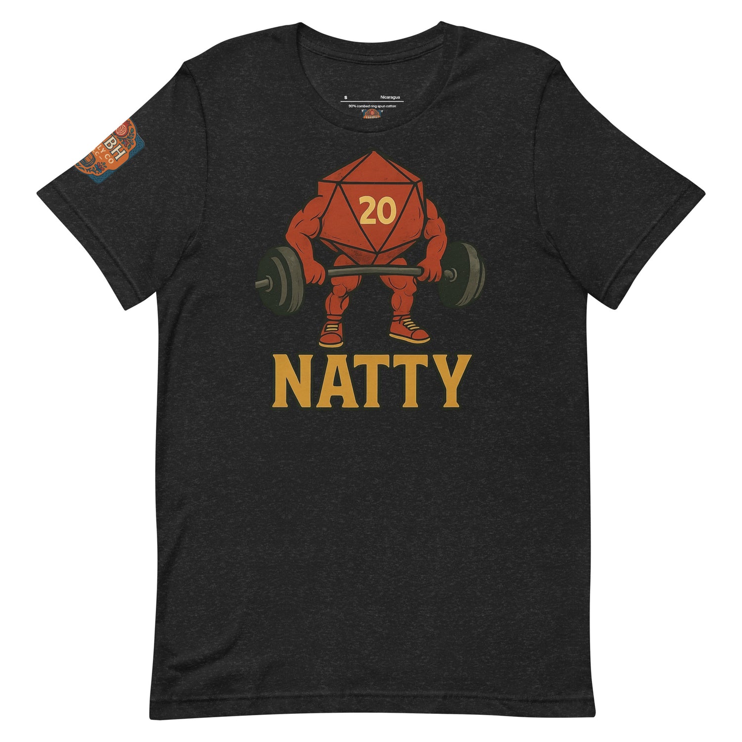 Natty unisex tee black heather