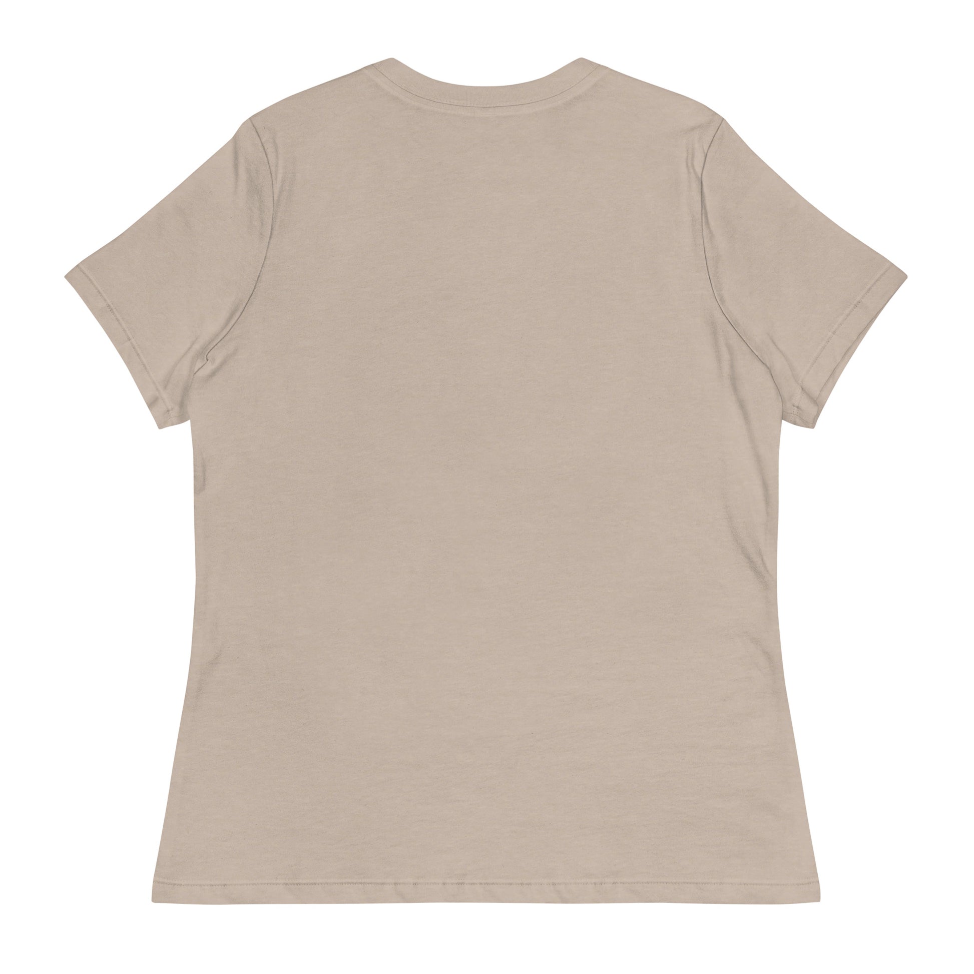 JHBH women's relaxed tee heather stone back