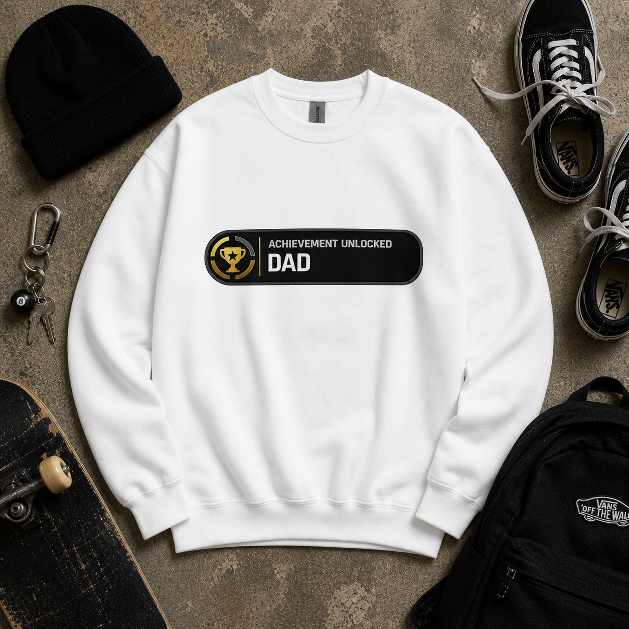 Achievement Unlocked Dad Xbox crewneck lifestyle