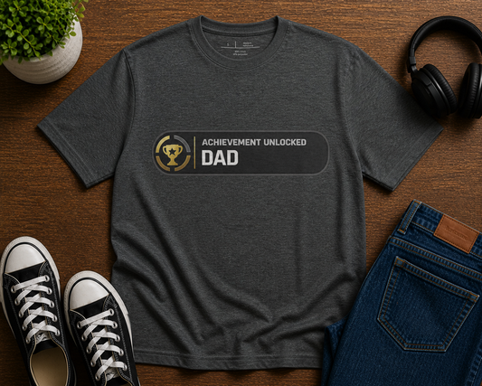 Achievement Unlocked Dad Xbox tee lifestyle