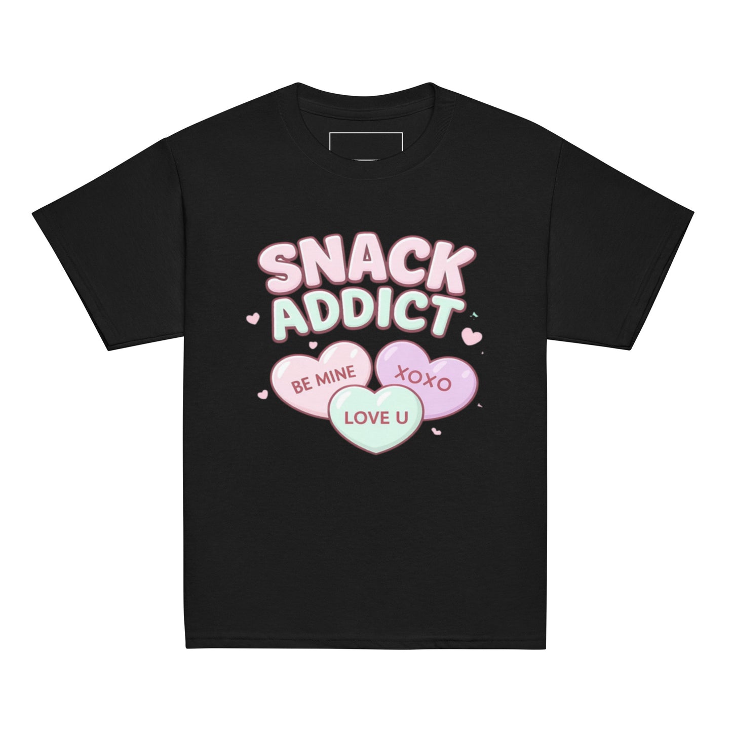 Valentine Snack Addict youth tee black