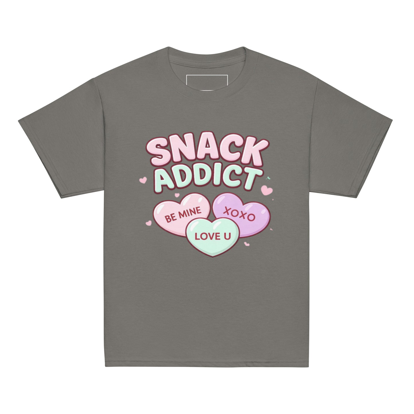 Valentine Snack Addict youth tee charcoal