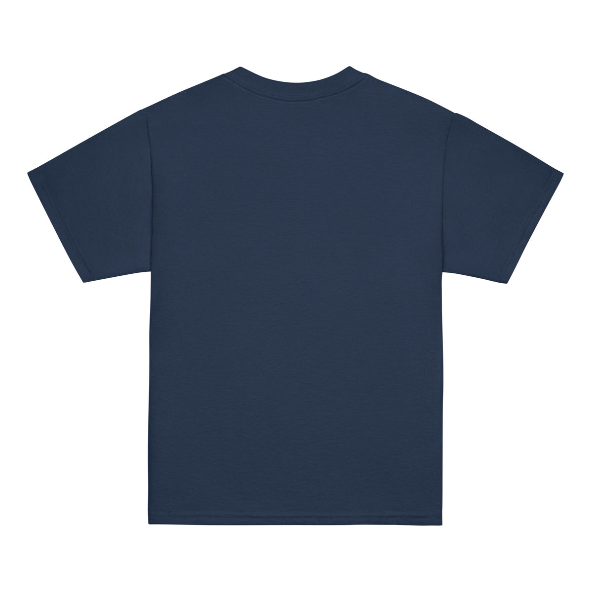 Spooky Scary youth tee in navy, back view, unprinted